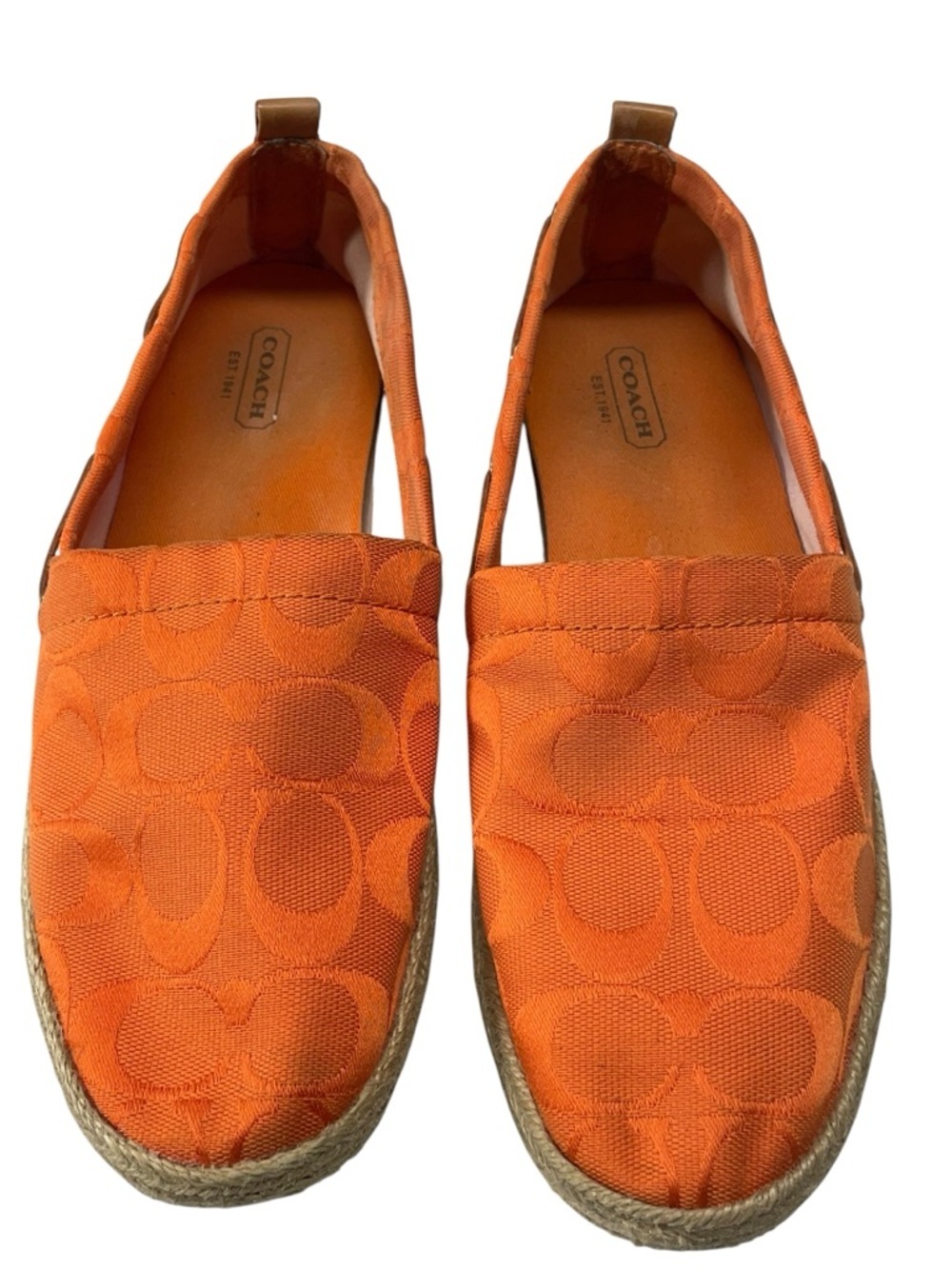 Coach Mellow Espadrille Orange Slip-On Shoes in size 8M - Picture 2 of 10